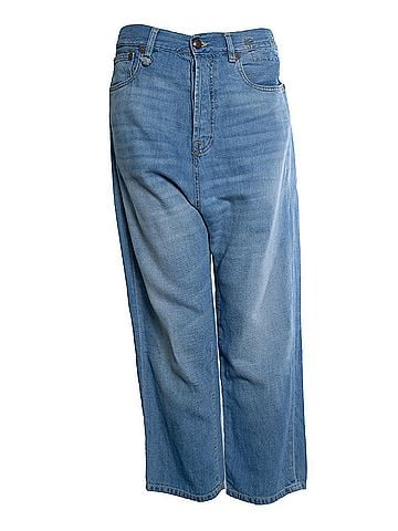 R13 R13, tailored drop jeans in blue (view 1)