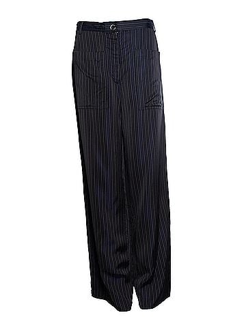 Dries Van Noten Dries van noten, striped wide leg shiny pantalon (view 1)