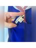Double Zero 100% Polyester Tropical Blue Casual Dress Size M - photo 3