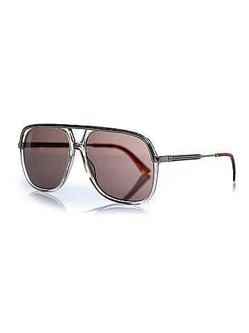 Gucci Gucci, transparent and gold aviator (view 2)