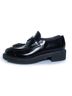 Prada 100% Leather Black Prada, black high shine leather loafers Size EU 39 - photo 2