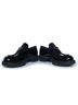 Prada 100% Leather Black Prada, black high shine leather loafers Size EU 39 - photo 5