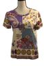 ETRO Floral Graphic Multi Color Short Sleeve Blouse Size 4 - photo 1