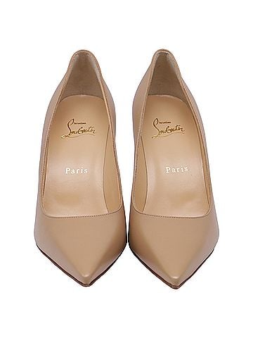 Christian Louboutin Christian Louboutin Condora 85 Pumps in Beige Leather (view 2)