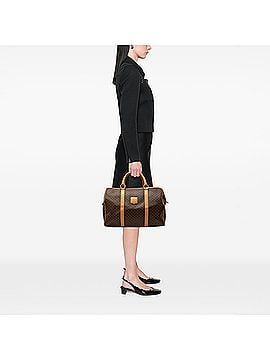 Céline Macadam Coated Canvas Boston Bag (view 2)
