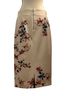 Zara Floral Multi Color White Formal Skirt Size L - photo 2