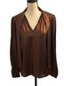 Greylin Brown Long Sleeve Blouse Size XS - photo 1