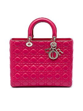 Dior Large Lambskin Cannage Lady Dior (view 1)