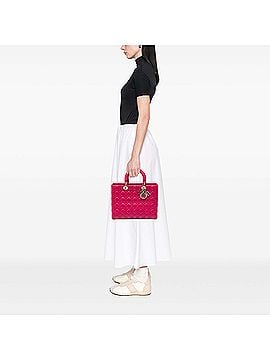 Dior Large Lambskin Cannage Lady Dior (view 2)