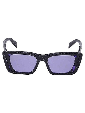 Prada Prada SPR08YS Marble-Print Sunglasses in Black Acetate (view 1)