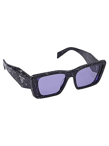 Prada Prada SPR08YS Marble-Print Sunglasses in Black Acetate (view 2)