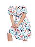ELOQUII Floral Red Blue Green Black White Casual Dress Size 16 - photo 1