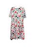 ELOQUII Floral Red Blue Green Black White Casual Dress Size 16 - photo 2
