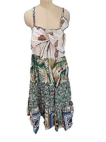 FARM Rio Mixed Prints Bow Sleeveless Midi Dress Casual Dress (view 1)