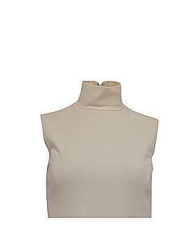 Dolce & Gabbana Dolce &amp; Gabbana High-Neck Midi Dress in Cream Wool (view 2)