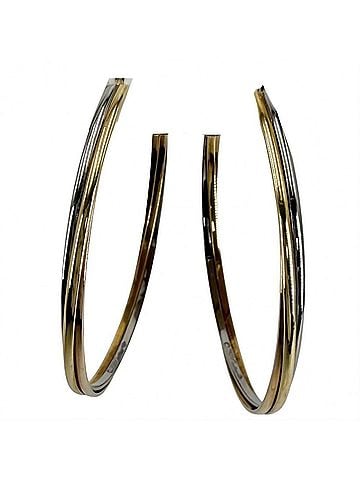 Cartier Cartier Trinity Hoop Earrings for Women - Jewelry Au750 K18 Available in 18K Yellow Gold, Pink and White Gold Approximately 17.5g (view 1)