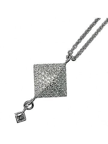 Hermès Hermes Medor Pendant Necklace for Women, Adjustable, 18K White Gold (750WG), 0.35ct Diamond, Approx. 5.0g (view 1)