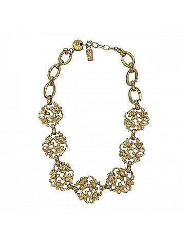 Yves Saint Laurent Yves Saint Laurent Saint Laurent necklace for women, flower design, with adjustable clasp, SAINT LAURENT PARIS, approximately 63.9g (view 2)