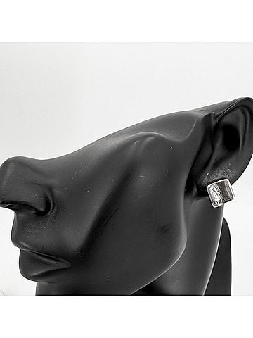 Chanel Chanel Earrings for Women, Square Clover Design, Mademoiselle Jewelry, Sterling Silver 925, Approx. 9.3g (view 2)