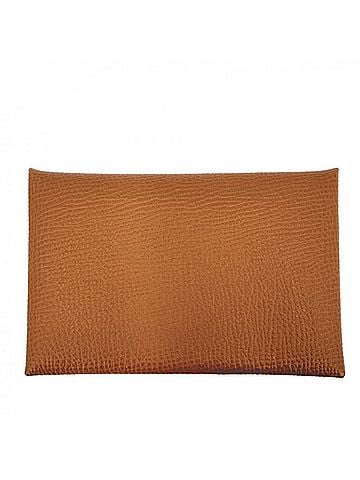 Hermès Hermes Calvi Men's Card Holder/Card Case, Wallet/Coin Purse, Holder, Coin Accessories, HERMES W Stamp, Veau Epsom Leather, Brown, Silver Hardware, 2024 Model (view 1)