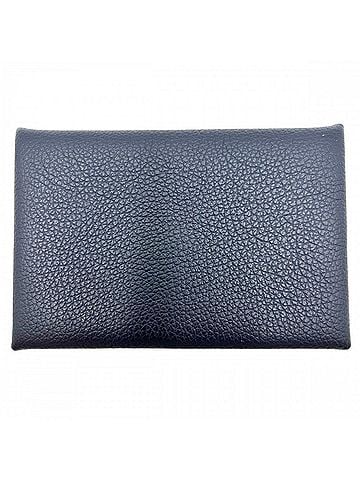 Hermès Hermes Calvi Wallet/Coin Purse for Men and Women, Coin Purse, Business Card Holder/Card Case, Accessories, Unisex, HERMES U, Veau Epsom Leather, Navy, Silver Hardware, 2022 Model (view 1)