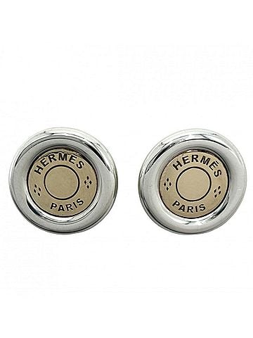 Hermès Hermes Earrings for Women, Sellier Clou de Selle, Accessory Jewelry, Au750 18K Yellow Gold, Sterling Silver 925, Approx. 5.9g (view 1)