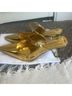 Larroudé Gold Heels Size 6 - photo 8