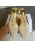 Larroudé Gold Heels Size 6 - photo 3