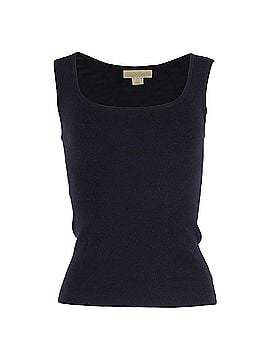 Michael Kors Michael Kors Square Neck Top in Navy Blue Wool (view 1)