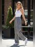 Akira Floral Black White Casual Pants Size L - photo 3
