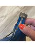 Coach 100% Leather Solid Blue Gold Shoulder Bag One size - photo 8