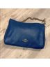 Coach 100% Leather Solid Blue Gold Shoulder Bag One size - photo 5