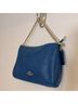 Coach 100% Leather Solid Blue Gold Shoulder Bag One size - photo 3