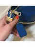 Coach 100% Leather Solid Blue Gold Shoulder Bag One size - photo 11