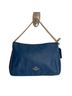 Coach 100% Leather Solid Blue Gold Shoulder Bag One size - photo 1