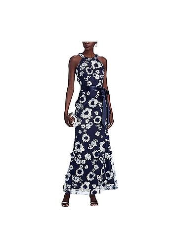 Eliza J Embroidered-Floral Sleeveless Cocktail Dress (view 1)