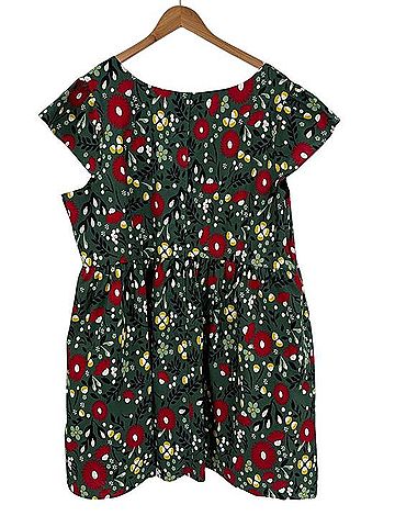 ModCloth Floral Print Sweetheart Neckline Fit &amp; Flare Dress Casual Dress (view 2)