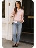 J.Crew 100% Cotton Solid Pink Pullover Sweater Size M - photo 4