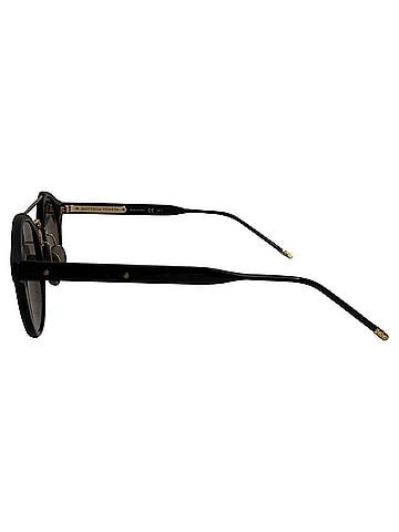 Bottega Veneta Bottega Veneta Round Tinted Sunglasses in Black Acetate (view 2)
