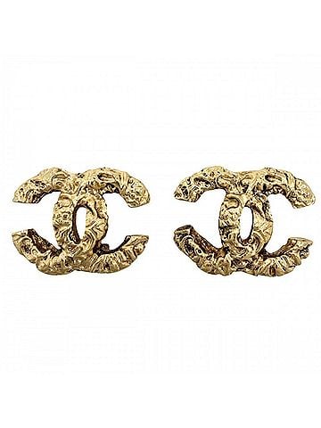 Chanel Chanel Earrings for Women, Magma Lava Design, Coco Mark, Gold GP 93A, Approx. 8.5g, 1993 (view 1)