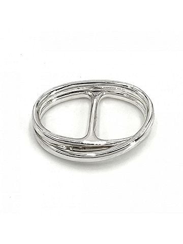 Hermès Hermes Men's Chaine d'Ancre Punk Double Ring, Sterling Silver 925, Approx. 21.3g (view 2)