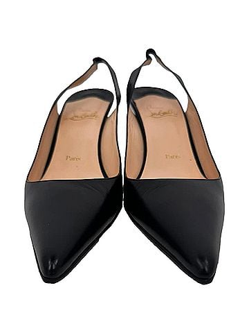 Christian Louboutin Christian Louboutin Kate 55 Slingback Pumps in Black Leather (view 2)