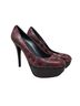 Stuart Weitzman 100% Leather Snake Print Red Black Heels Size 6 1/2 - photo 1