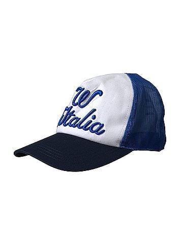 Dolce & Gabbana Blue White Black Italia Mesh Baseball Women's Hat (view 1)