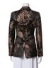 Alice + Olivia 100% Polyester 96% Polyester 4% Elastane Floral Brown Blazer Size 6 - photo 2