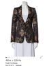 Alice + Olivia 100% Polyester 96% Polyester 4% Elastane Floral Brown Blazer Size 6 - photo 5