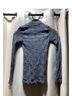 Aura Floral Gray Long Sleeve Top Size S - photo 5