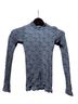 Aura Floral Gray Long Sleeve Top Size S - photo 1