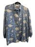 Manuel Canovas 100% Cotton Print Blue Button-Down Shirt Size L - photo 4