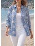 Manuel Canovas 100% Cotton Print Blue Button-Down Shirt Size L - photo 6